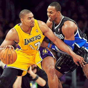 Dwight Howard and Andrew Bynum