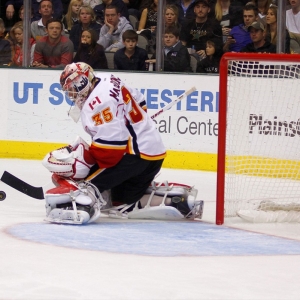 Calgary Flames goalie Joey MacDonald