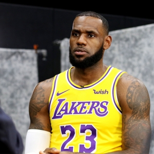 LeBron James of the Los Angeles Lakers