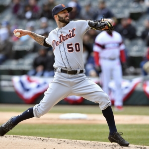 Detroit Tigers starting pitcher Mike Fiers