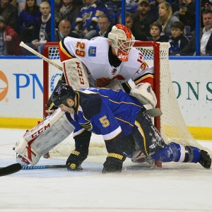 Calgary Flames' goalie Reto Berra