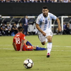 Argentina forward Sergio Aguero