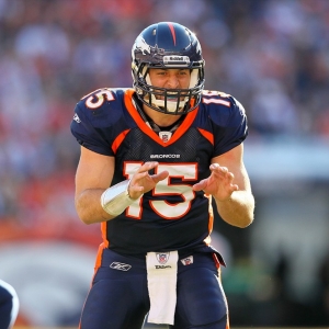 Denver Broncos quarterback Tim Tebow 