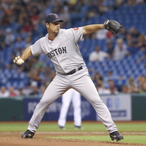 Boston Red Sox starting pitcher Tim Wakefield