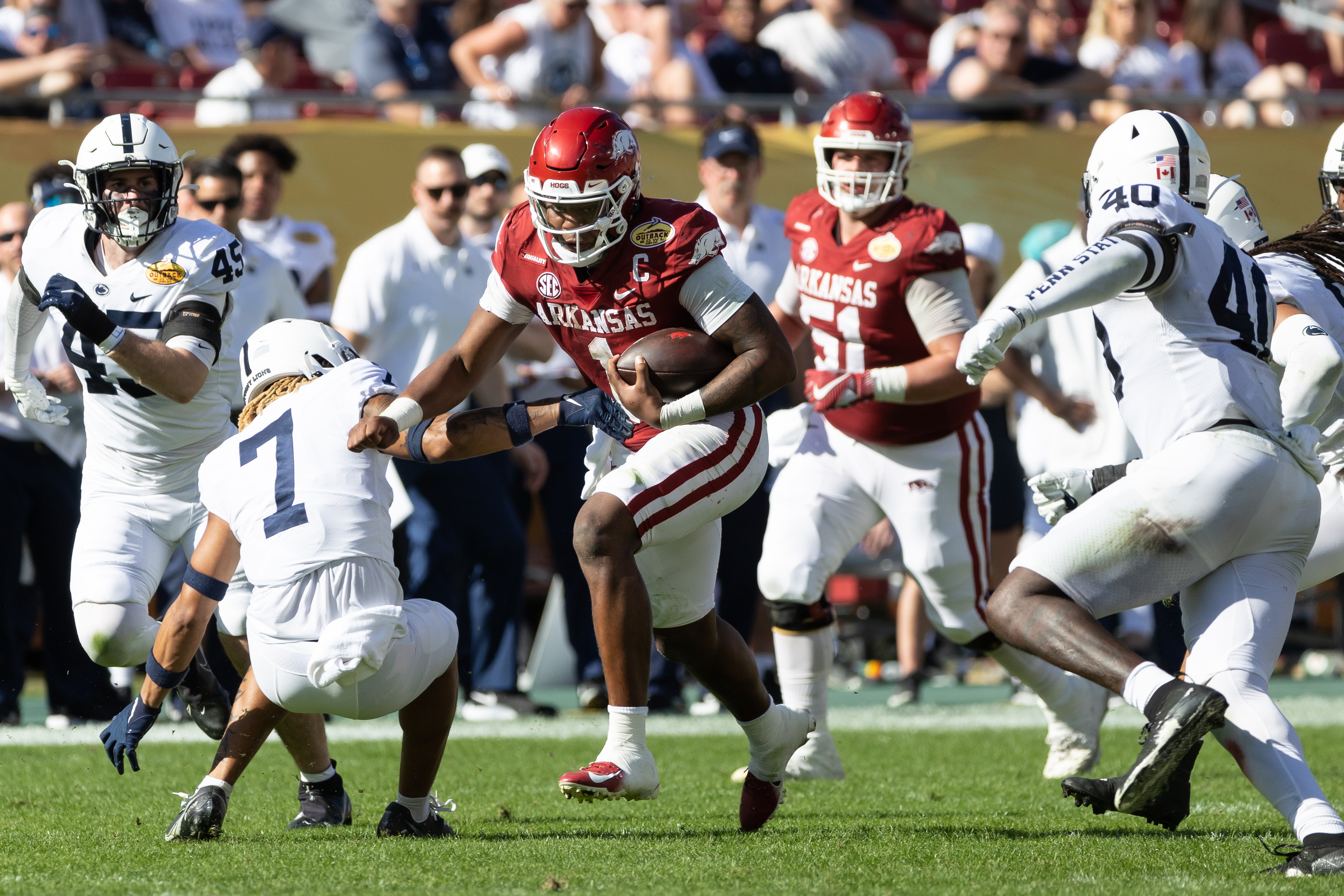 Arkansas Razorbacks football predictions KJ Jefferson 