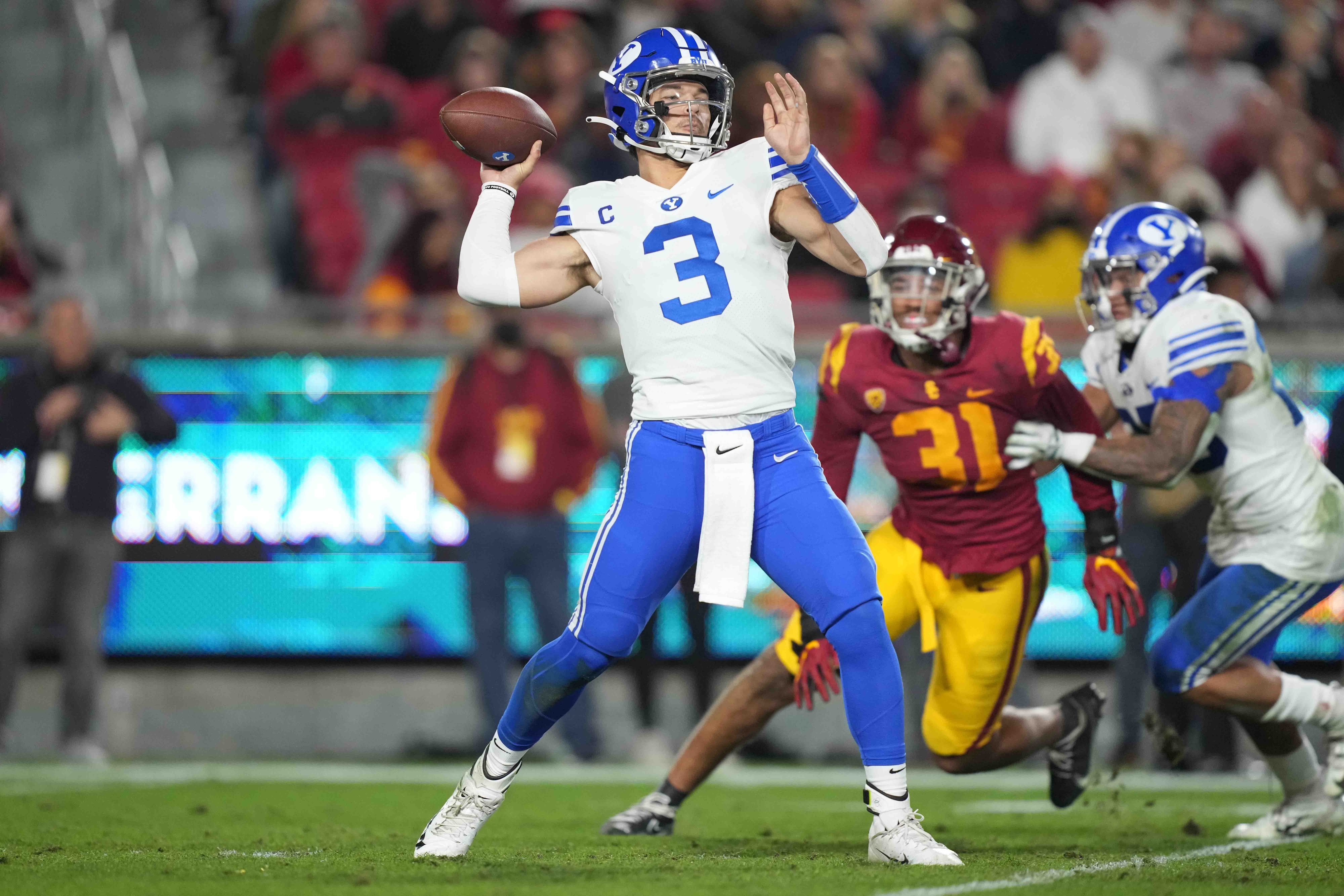 BYU Cougars football predictions Jaren Hall 