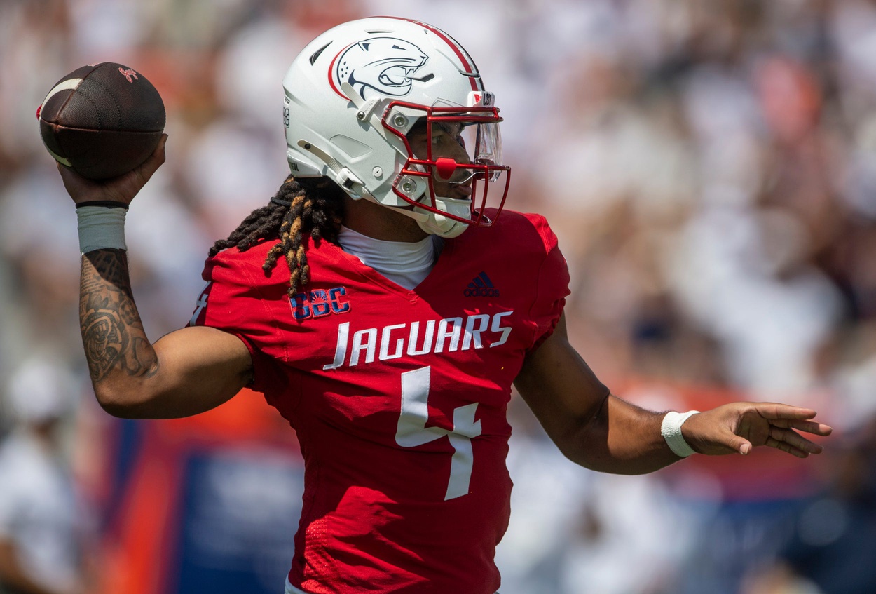 college football picks Bishop Davenport South Alabama Jaguars predictions best bet odds
