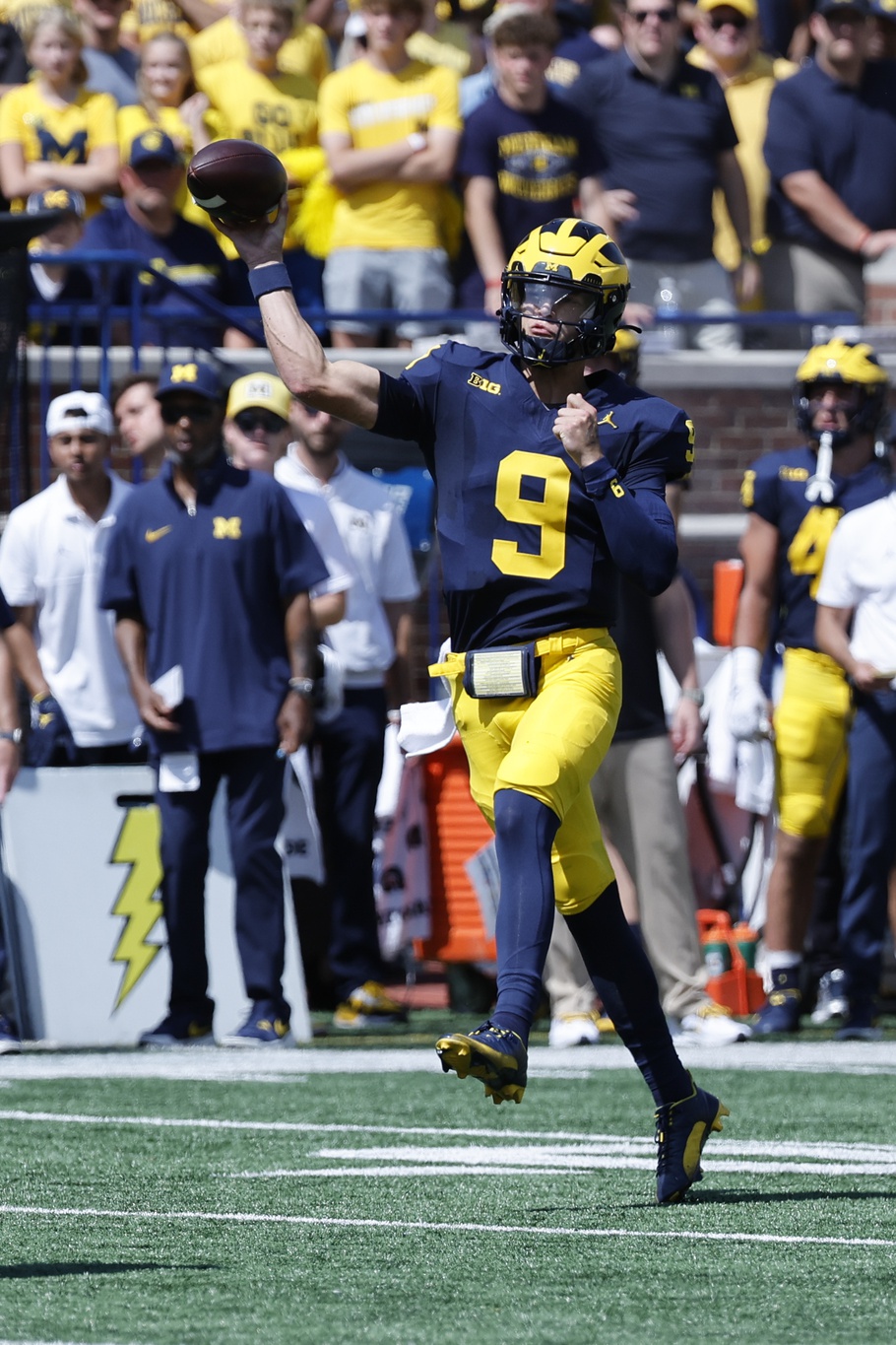college football picks J.J. McCarthy Michigan Wolverines predictions best bet odds