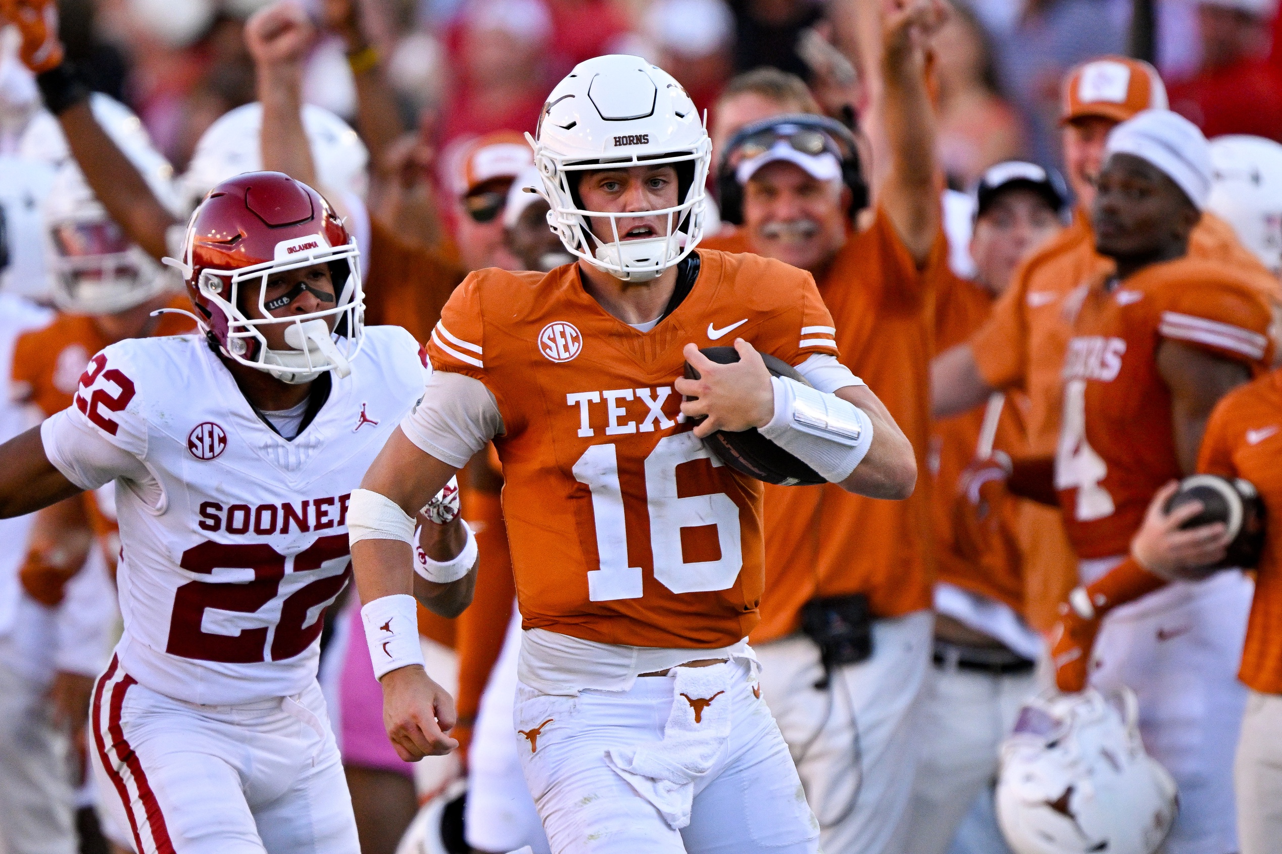 College football Week 8 opening line report Arch Manning Texas Longhorns