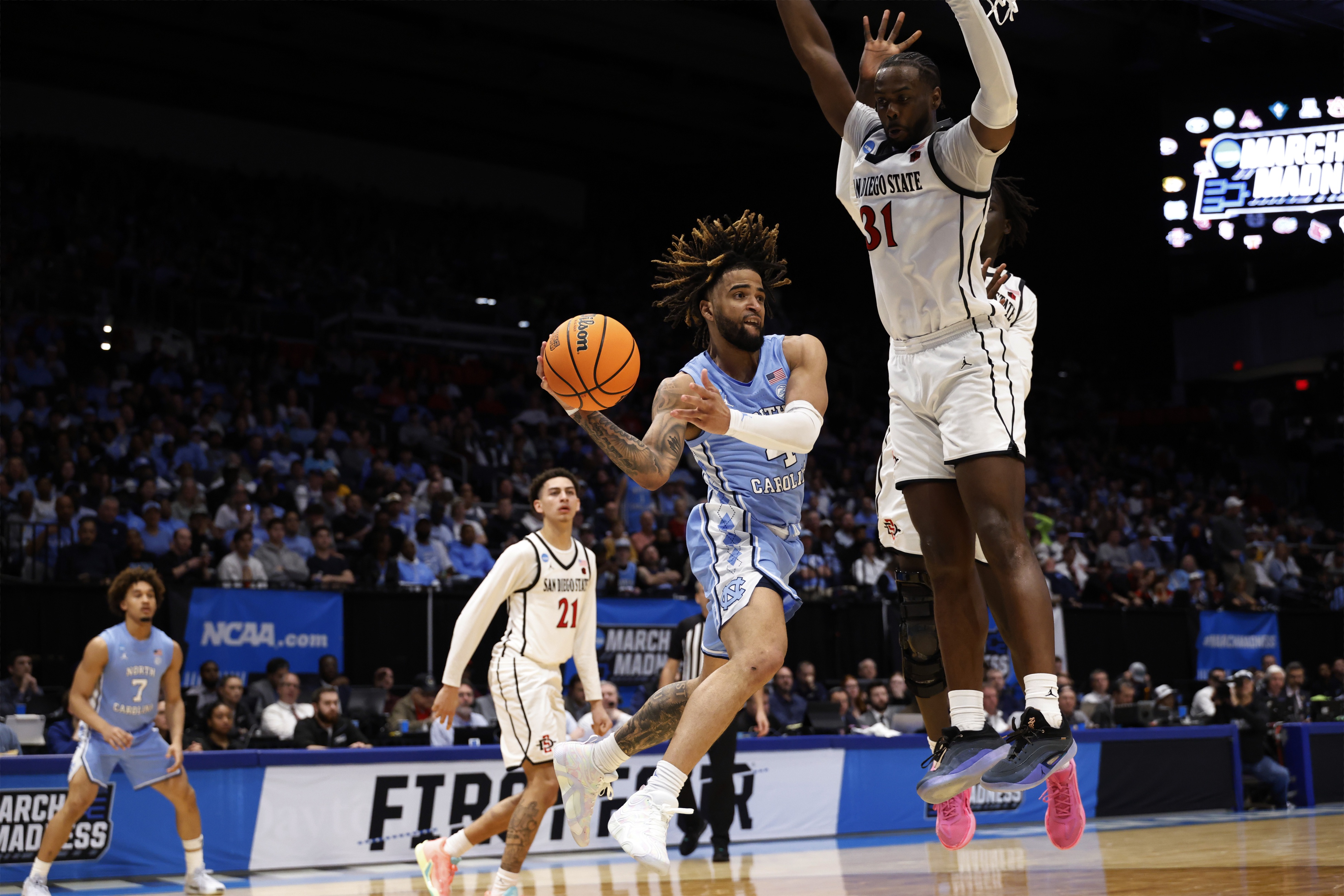 March Madness seed statistics RJ Davis UNC Tar Heels