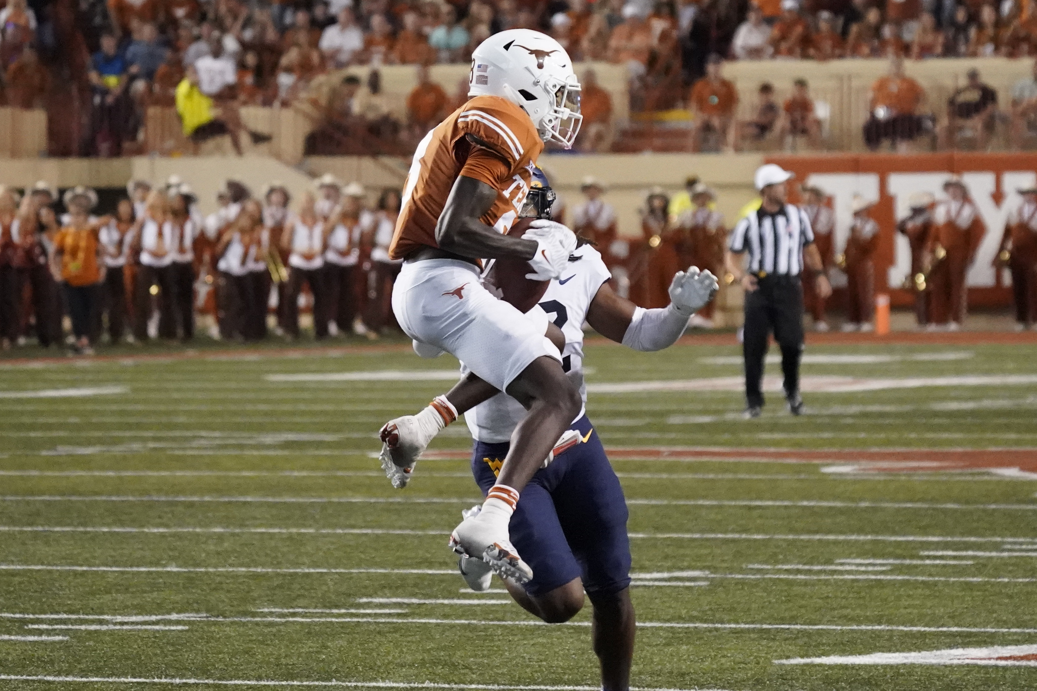 NCAA football predictions Week 6 opening line report Xavier Worthy Texas Longhorns