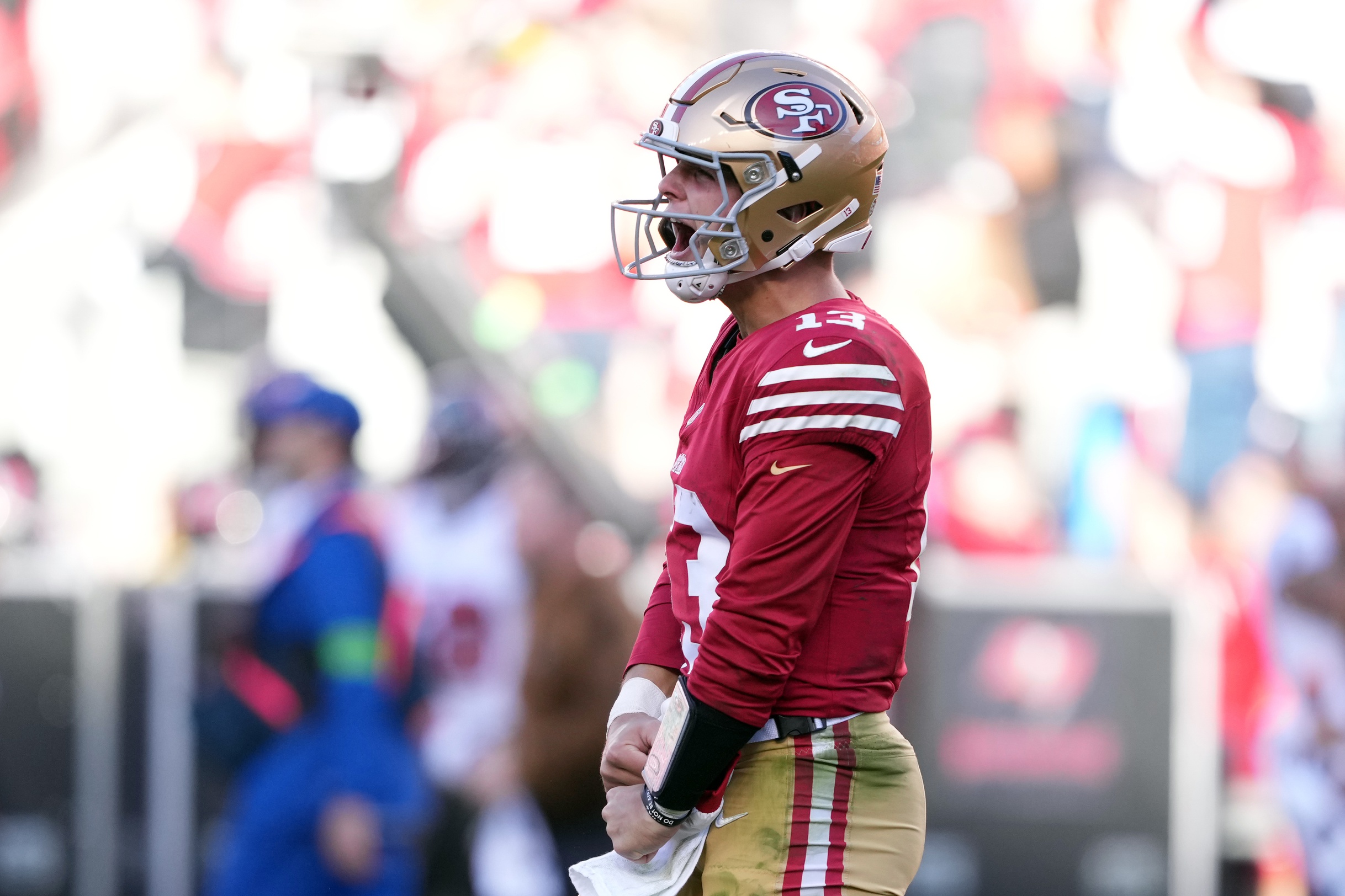 NFL betting predictions Week 13 opening line report Brock Purdy San Francisco 49ers
