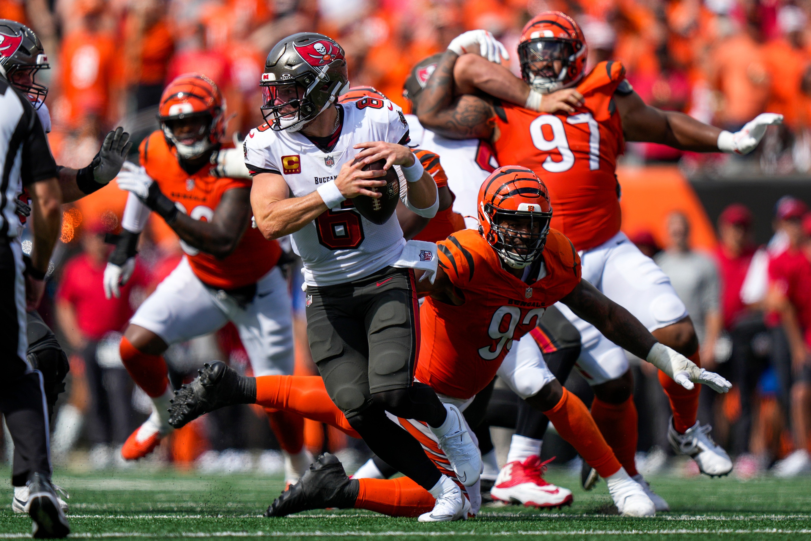 NFL betting predictions Week 2 opening line report Baker Mayfield 