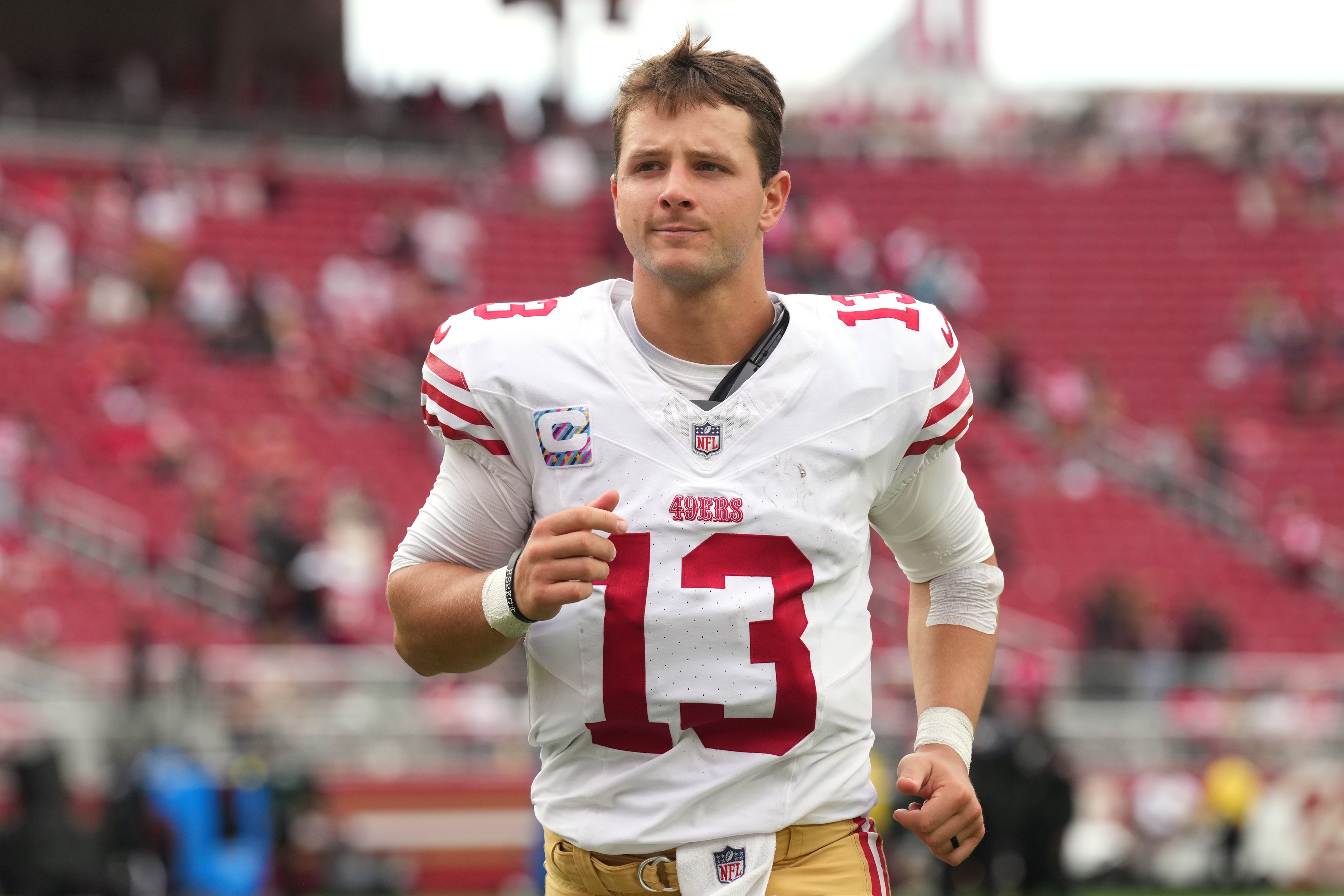NFL betting predictions Week 7 opening line report Brock Purdy San Francisco 49ers