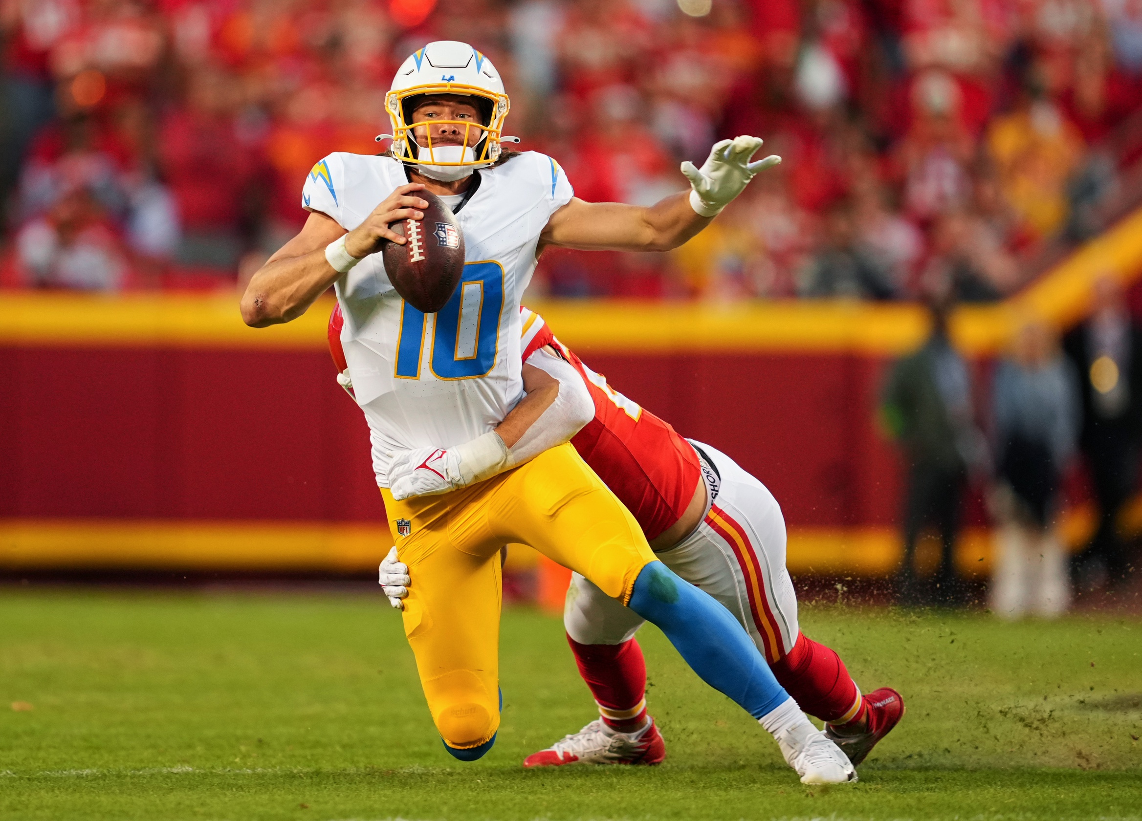 NFL betting predictions Week 8 opening line report Justin Herbert Los Angeles Chargers