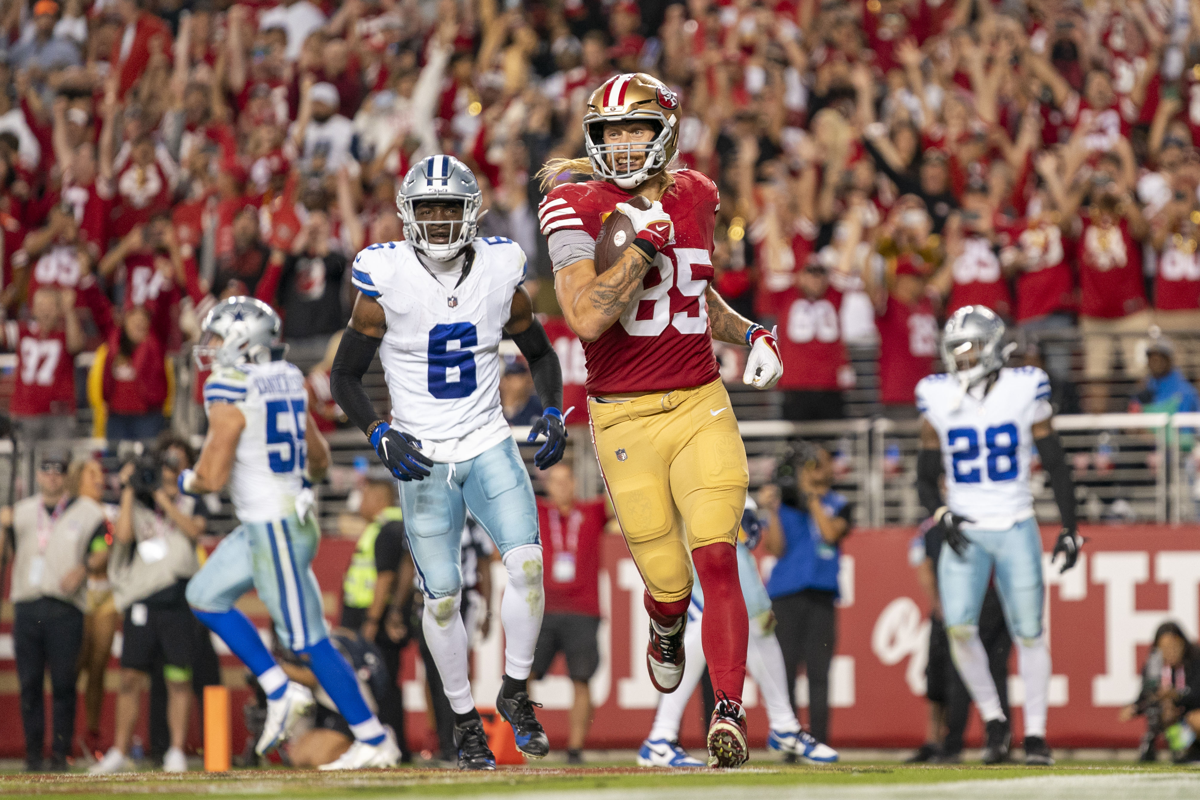 NFL confidence pool picks Week 6 George Kittle San Francisco 49ers