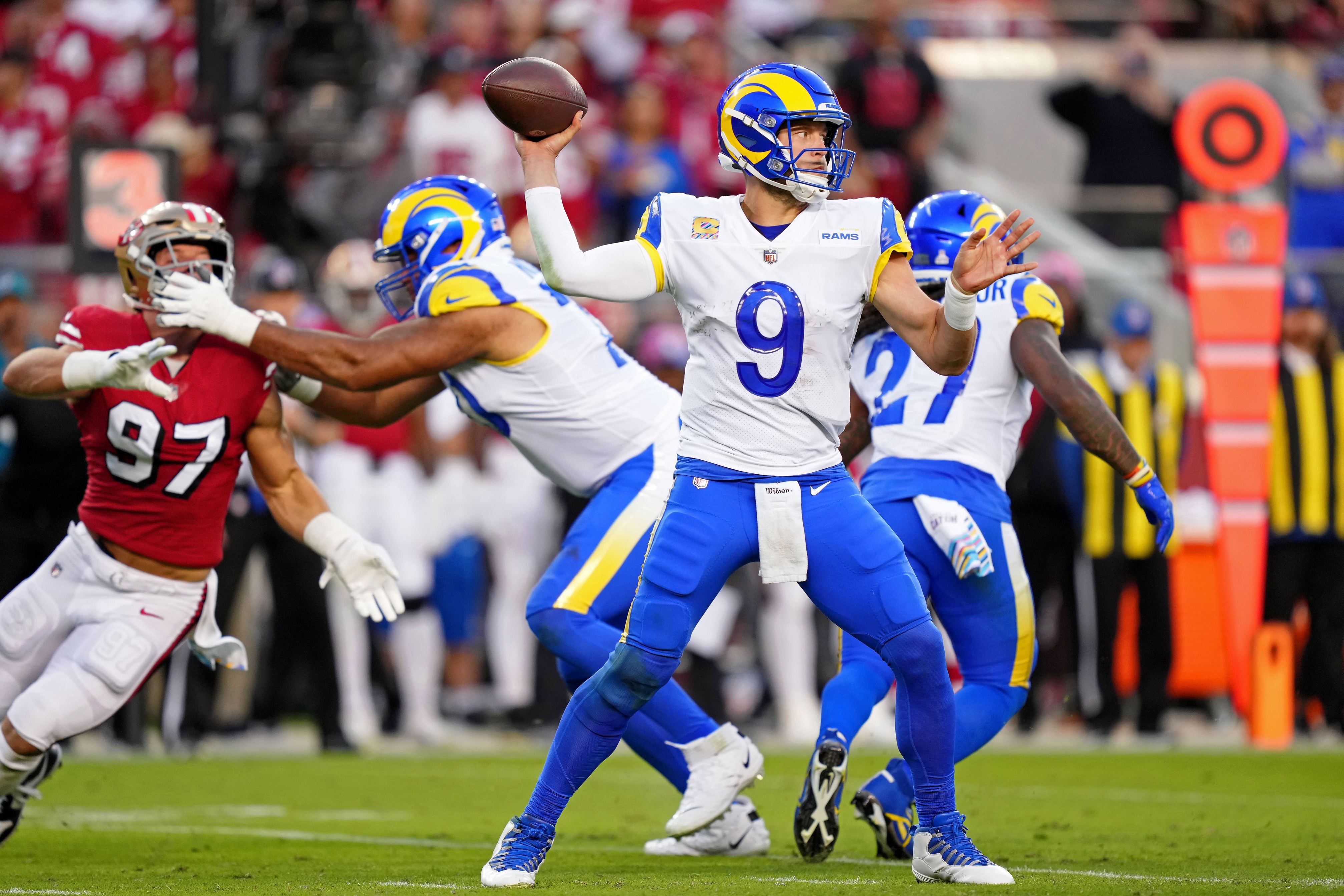 NFL confidence pool picks Week 6 Matthew Stafford Los Angeles Rams