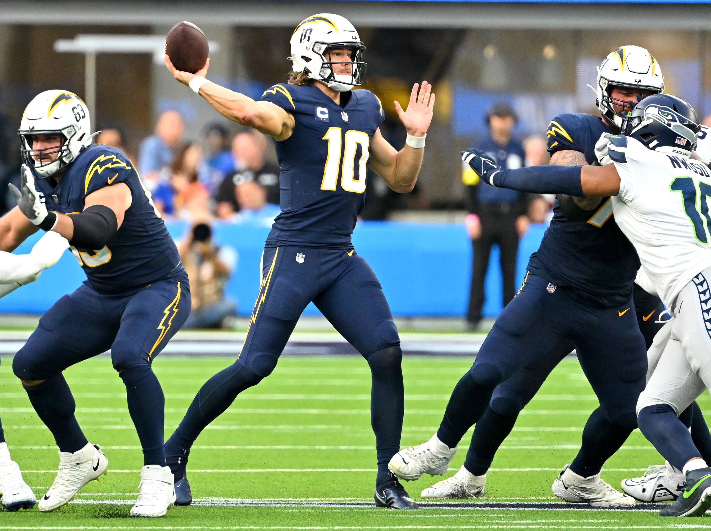 NFL confidence pool picks Week 9 Justin Herbert Los Angeles Chargers