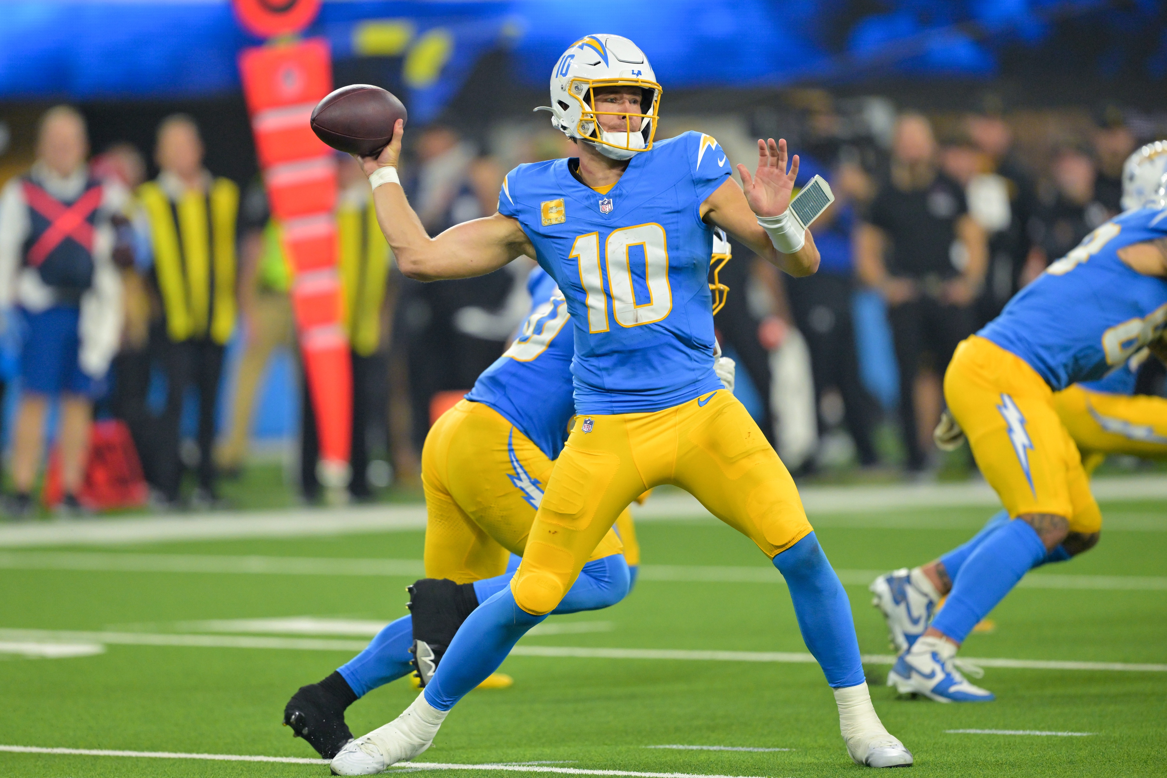 NFL office pool picks Week 11 Justin Herbert Los Angeles Chargers
