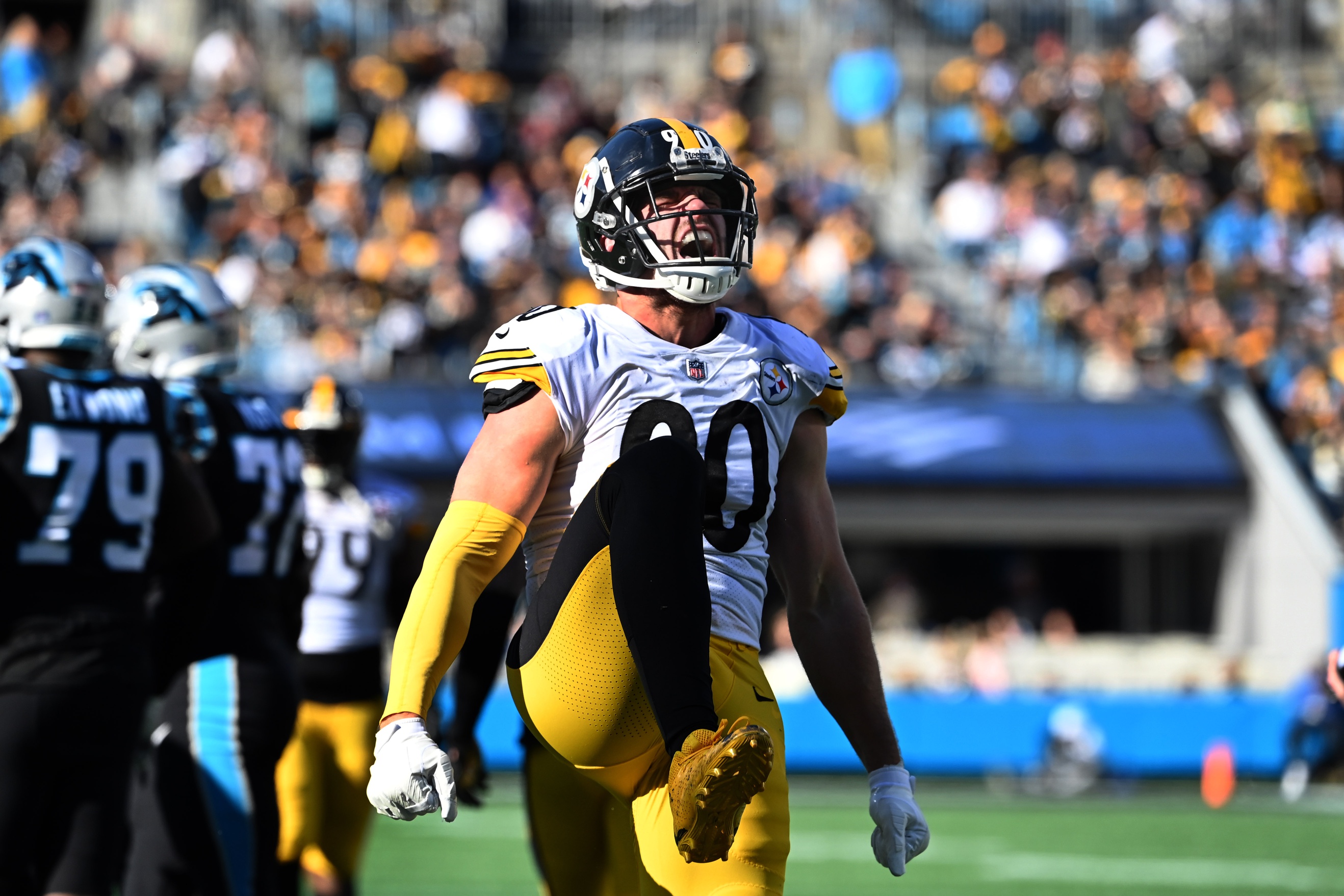 NFL player performance predictions sacks rushing yards TJ Watt Pittsburgh Steelers