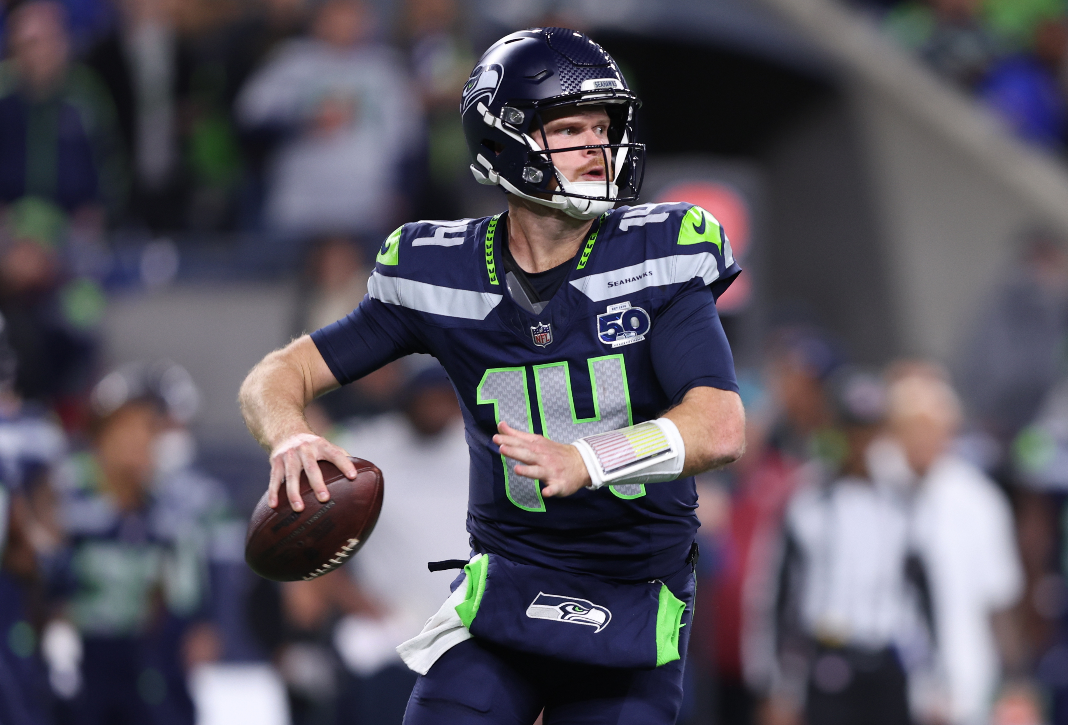 Sunday Night Football picks Seattle Seahawks vs Washington Commanders Sam Darnold