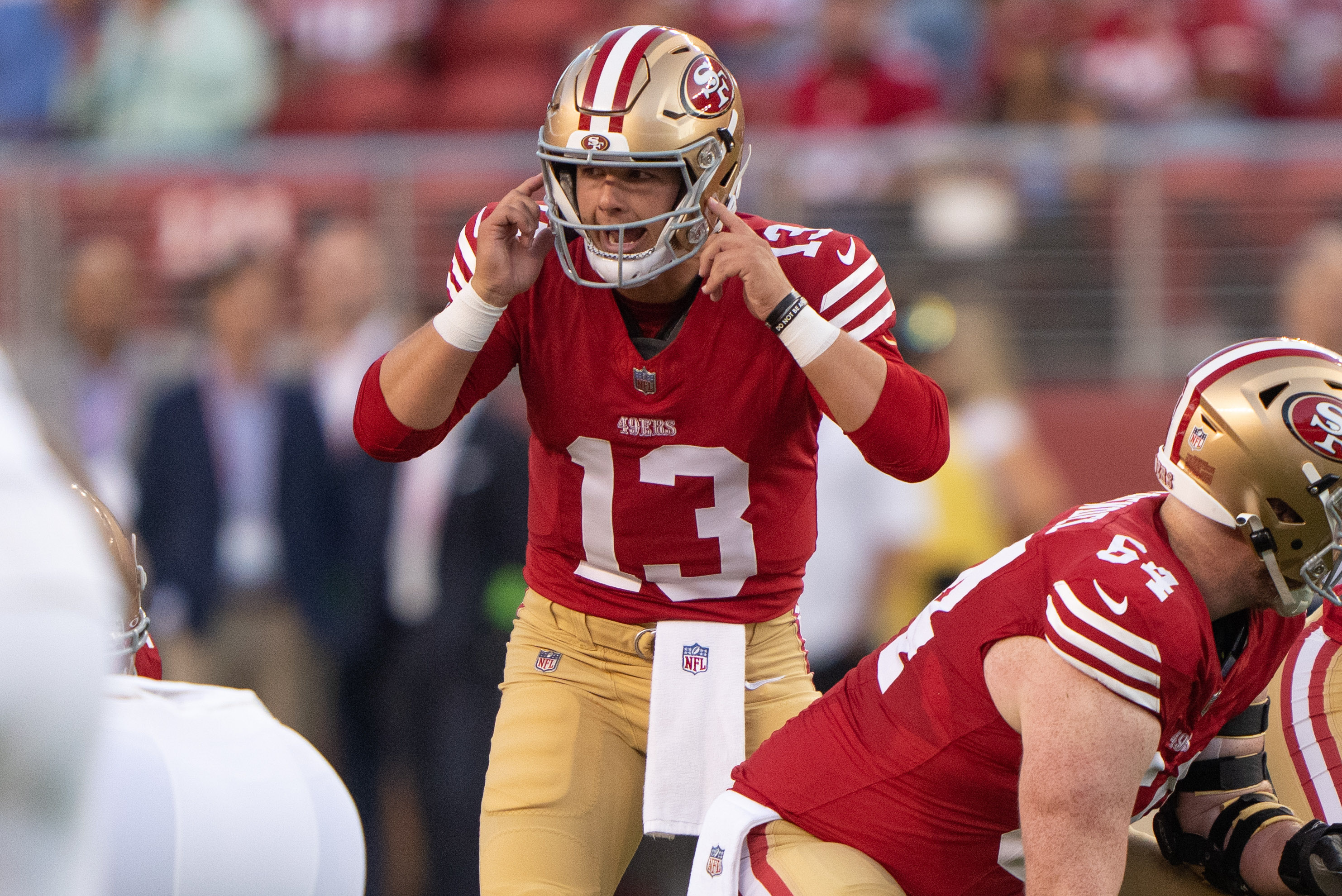 Weekly Las Vegas football contest report Brock Purdy San Francisco 49ers