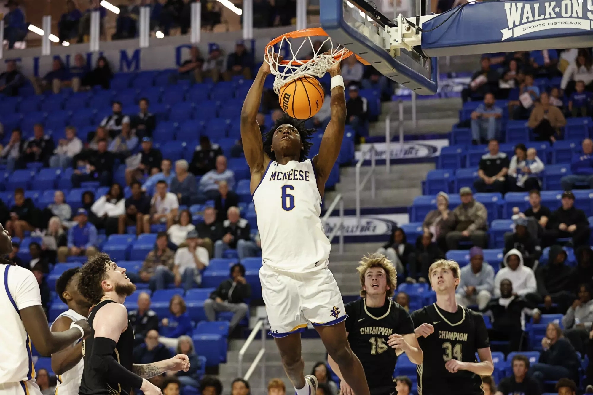 Larry Johnson college basketball predictions and odds for McNeese Cowboys