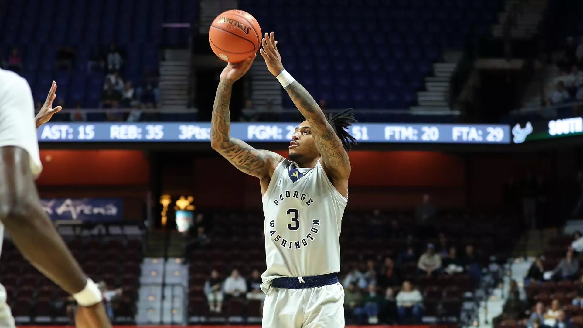 college basketball predictions Tre Dinkins George Washington Colonials betting odds