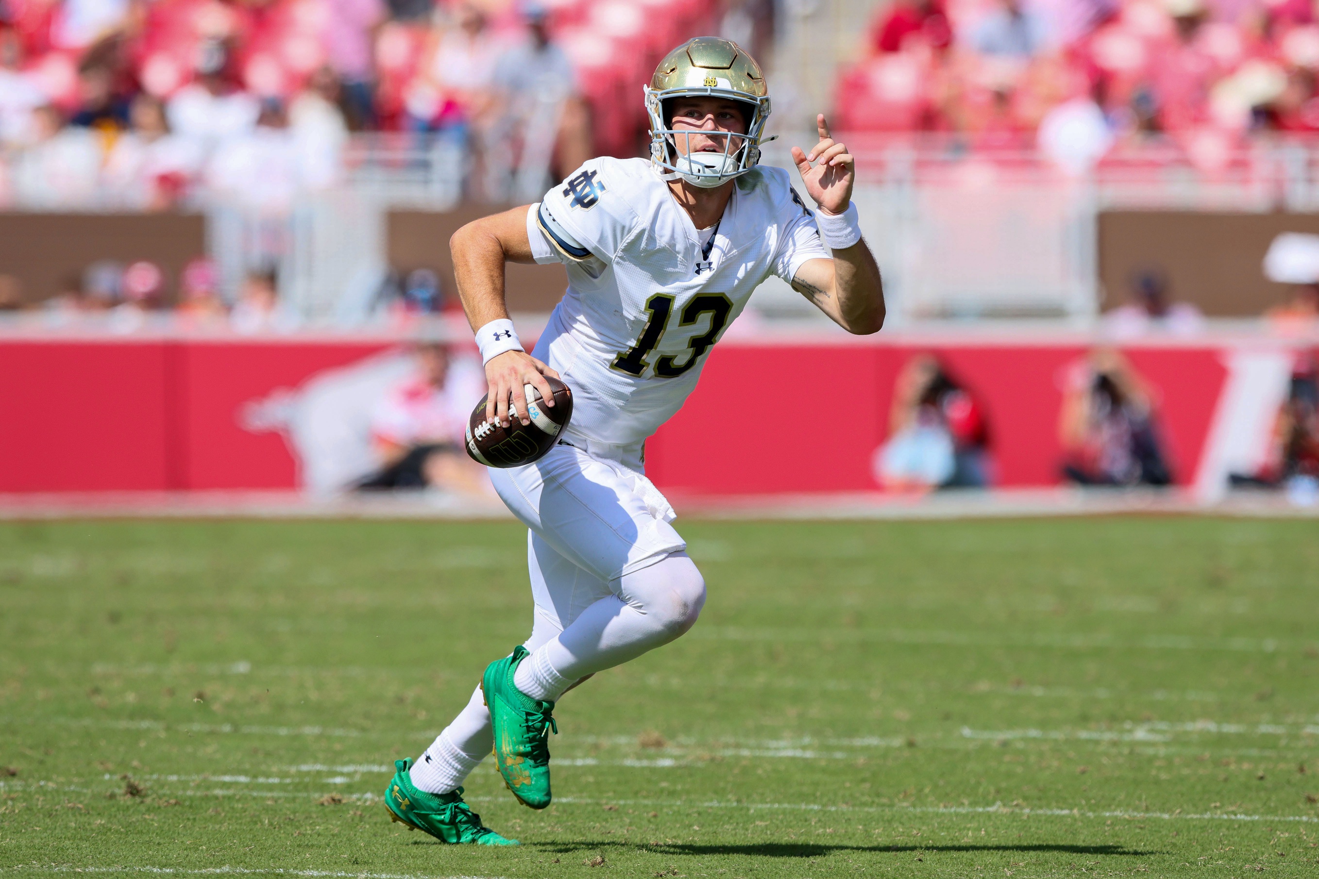 college football picks CJ Carr Notre Dame Fighting Irish predictions best bet odds