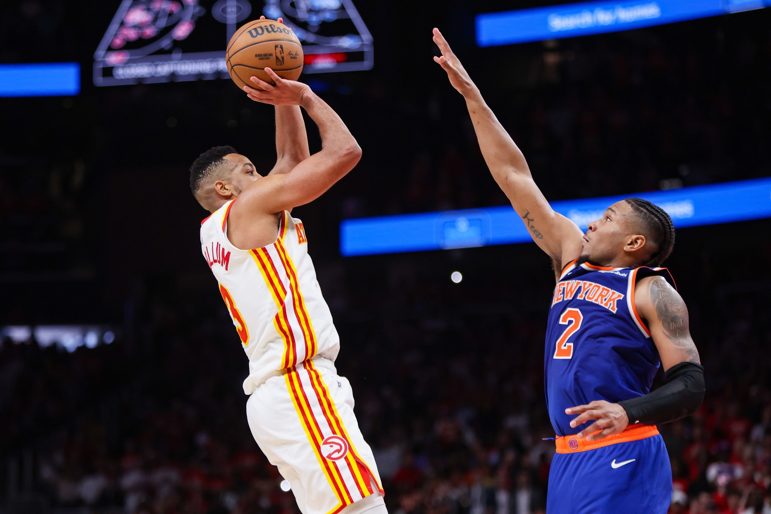 NBA betting Atlanta Hawks season long handicapping vs New York Knicks CJ McCollum 