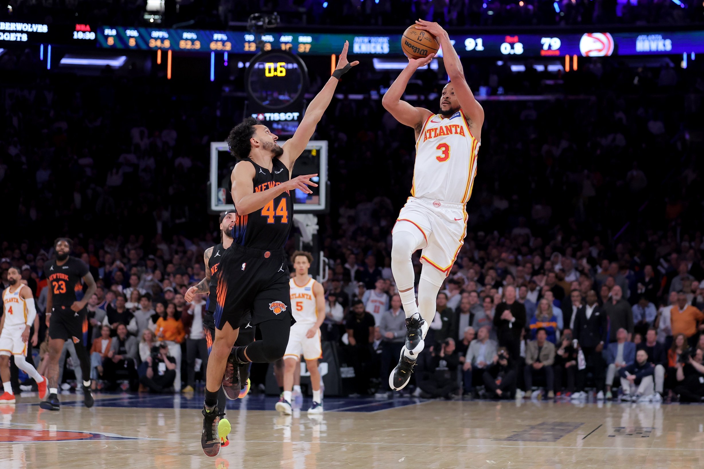 NBA betting Atlanta Hawks season long handicapping vs New York Knicks CJ McCollum 