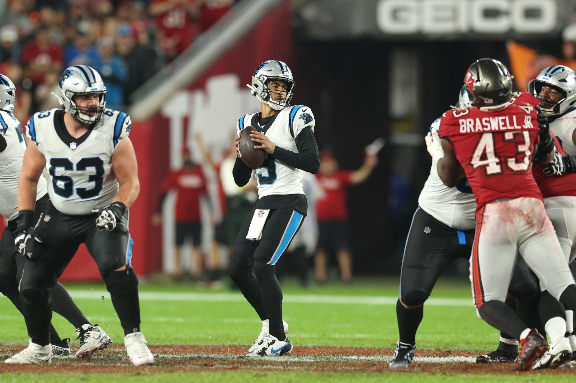 Bryce Young Player Prop Bets Today vs Los Angeles Rams 1/10/2026