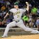 Oakland Athletics starting pitcher Jon Lester