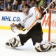 goalie Jonas Hiller (No. 1) of the Anaheim Ducks