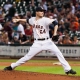 Houston Astros starting pitcher Lucas Harrell