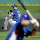 Scott Feldman throws for the Rangers.