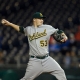 Oakland Athletics starting pitcher Trevor Cahill