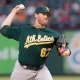 Oakland Athletics Starting pitcher Dan Straily